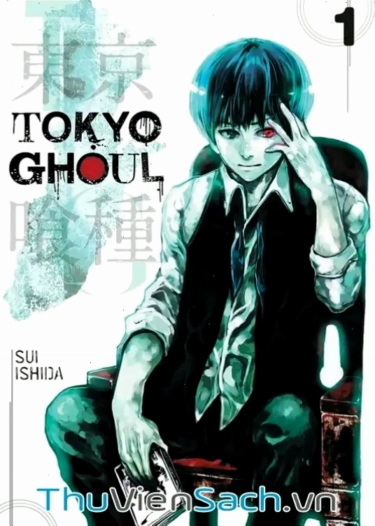 Ken Kaneki trong hình dạng nửa người nửa ngạ quỷ với đôi mắt đỏ rực