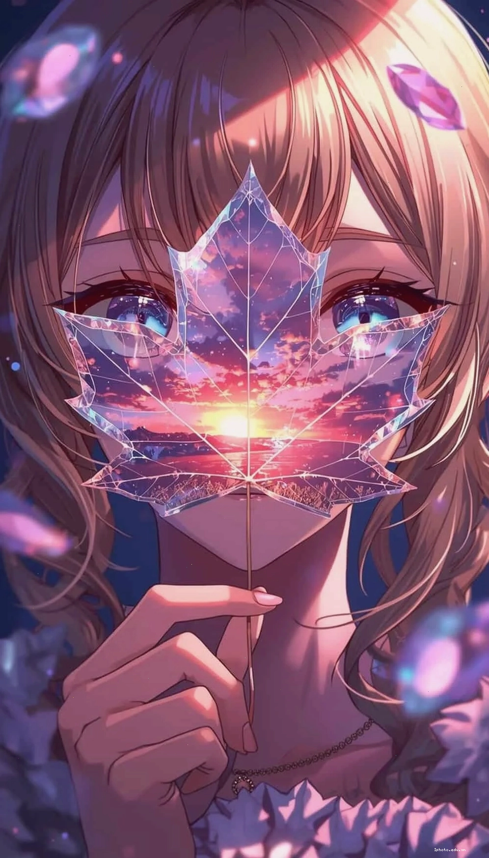Khuôn mặt anime nữ lạnh lùng với ánh nhìn sắc bén
