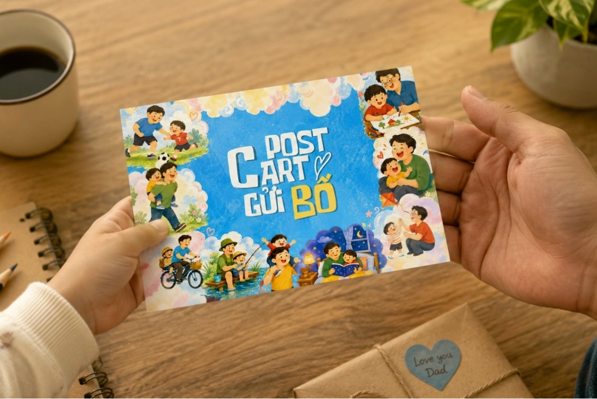 Mẫu thiệp chúc mừng ngày của Cha có thể tùy chỉnh cho ngày 20/11