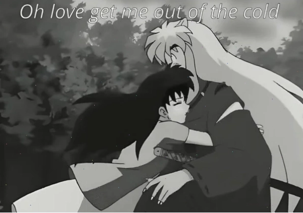 Meme anime với hành động ôm thân mật