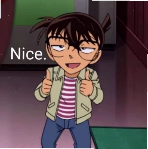 Meme Conan với biểu cảm suy luận