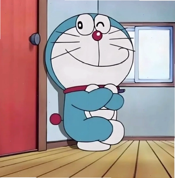 Meme Doraemon cười mỉm