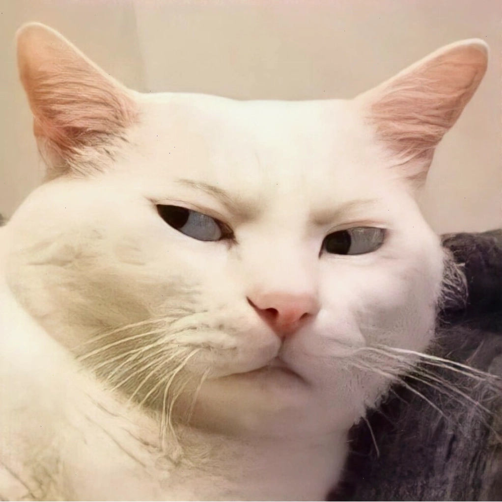 Meme mèo buồn với vẻ mặt thất vọng