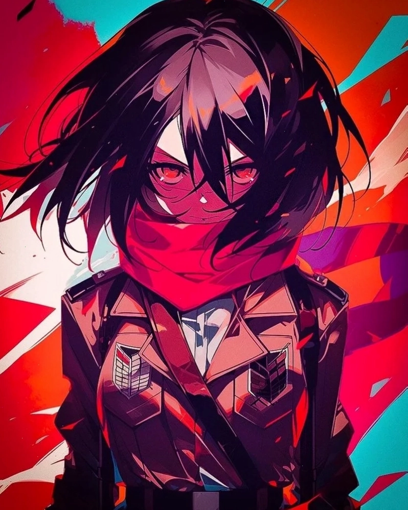 Mikasa Ackerman với chi tiết sắc nét 4K