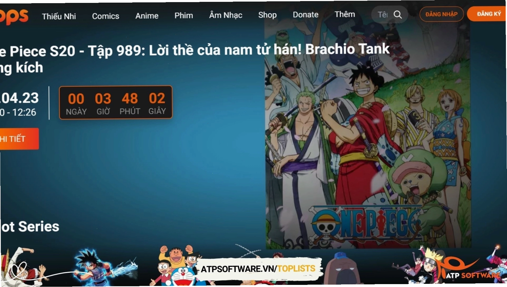 Minh họa màn hình xem anime vietsub