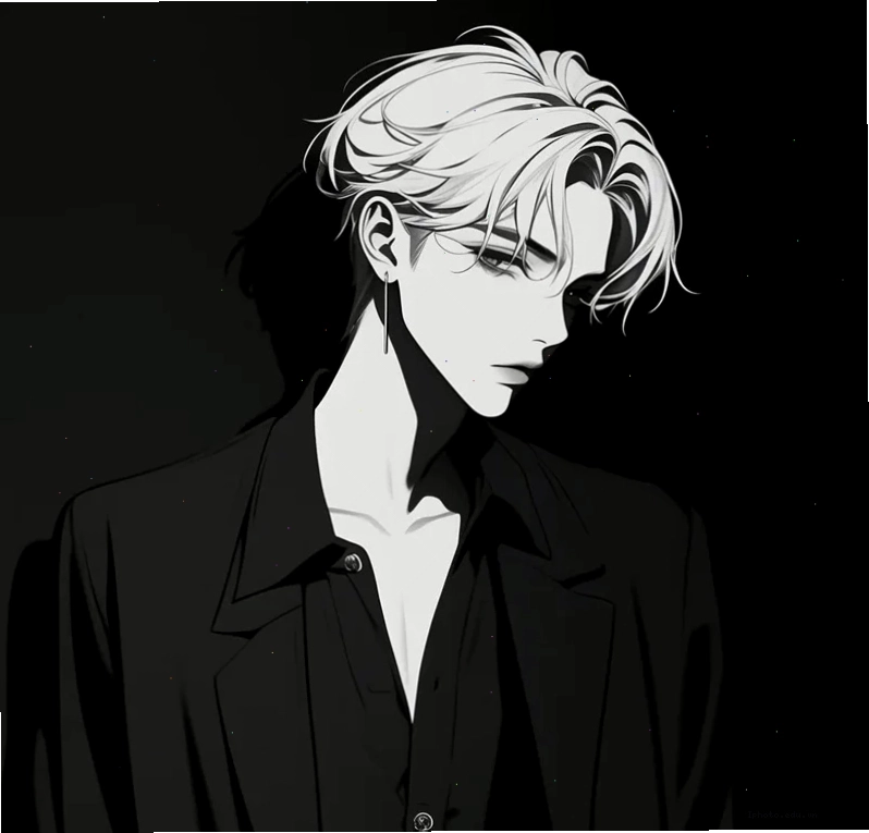 Nhân vật anime nam với đôi mắt đầy biểu cảm