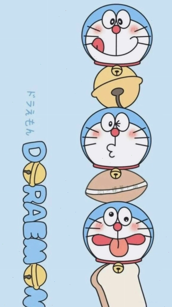 Nhiều biểu cảm khác nhau của Doraemon được xếp dọc