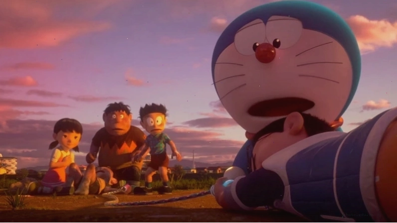 Nobita và Shizuka trong đám cưới ở Stand by Me Doraemon 2