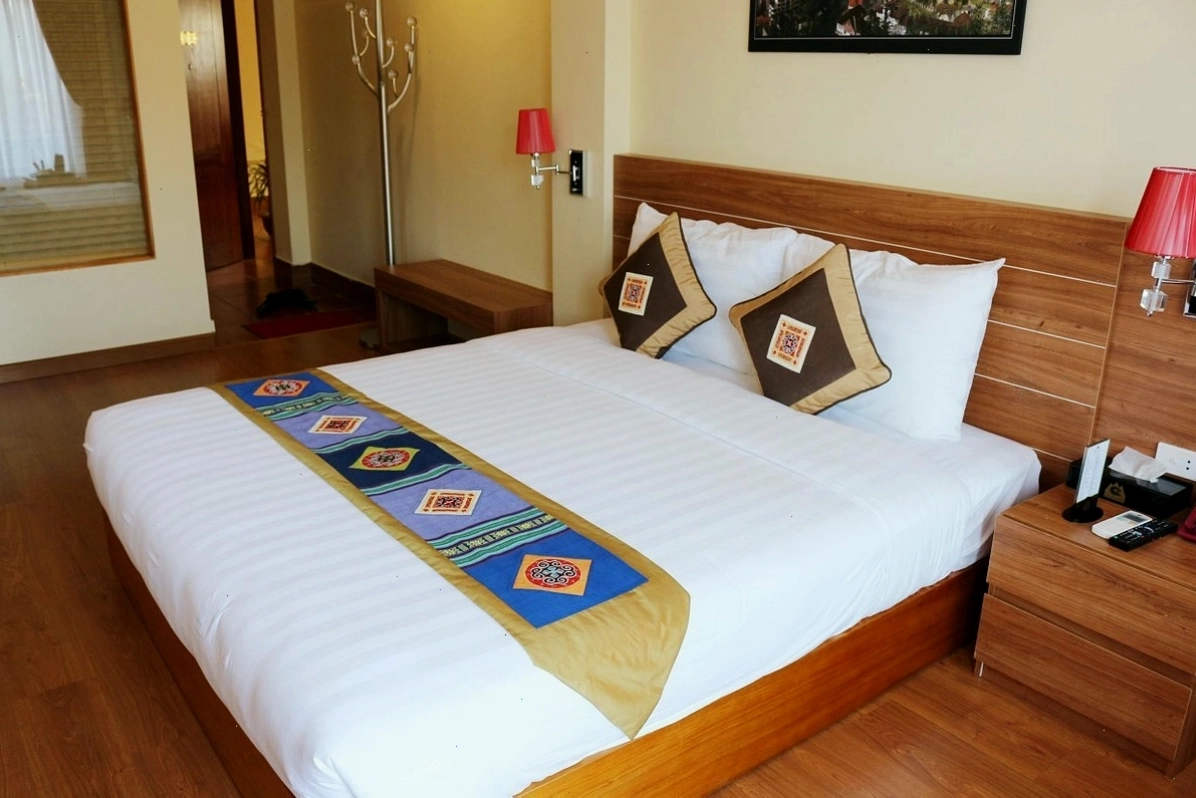 Phòng Superior Twin tại Sapa Dragon Hotel với hai giường đơn