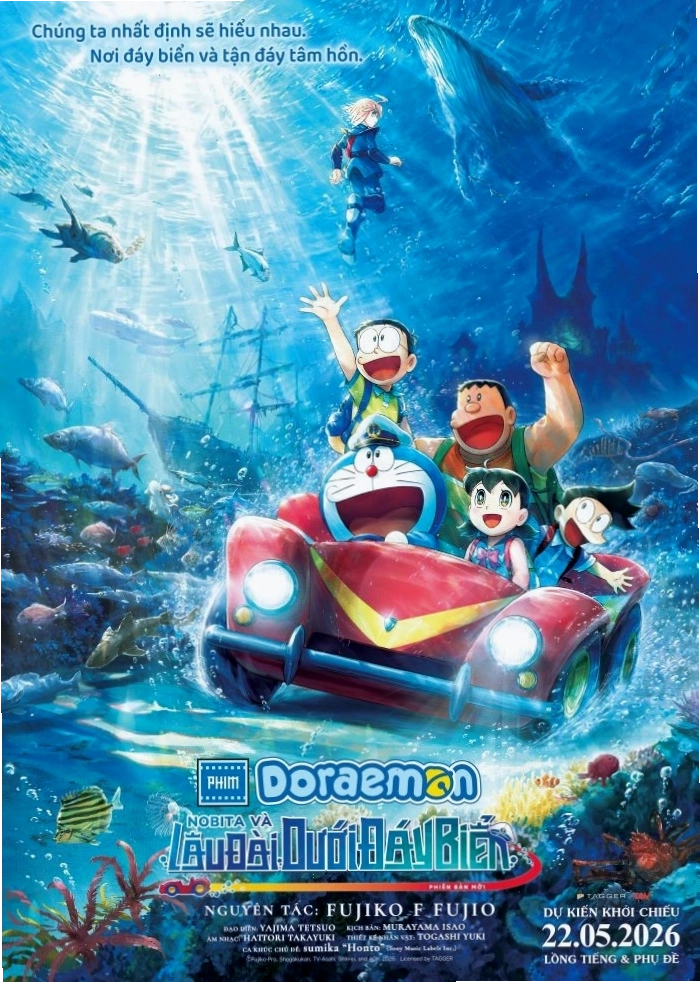 Poster chính thức của Phim Điện Ảnh Doraemon: Nobita và Lâu Đài Dưới Đáy Biển