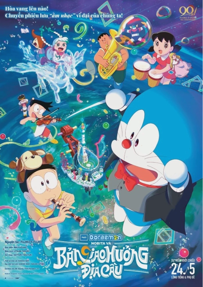 Poster phim Doraemon với phong cách độc đáo