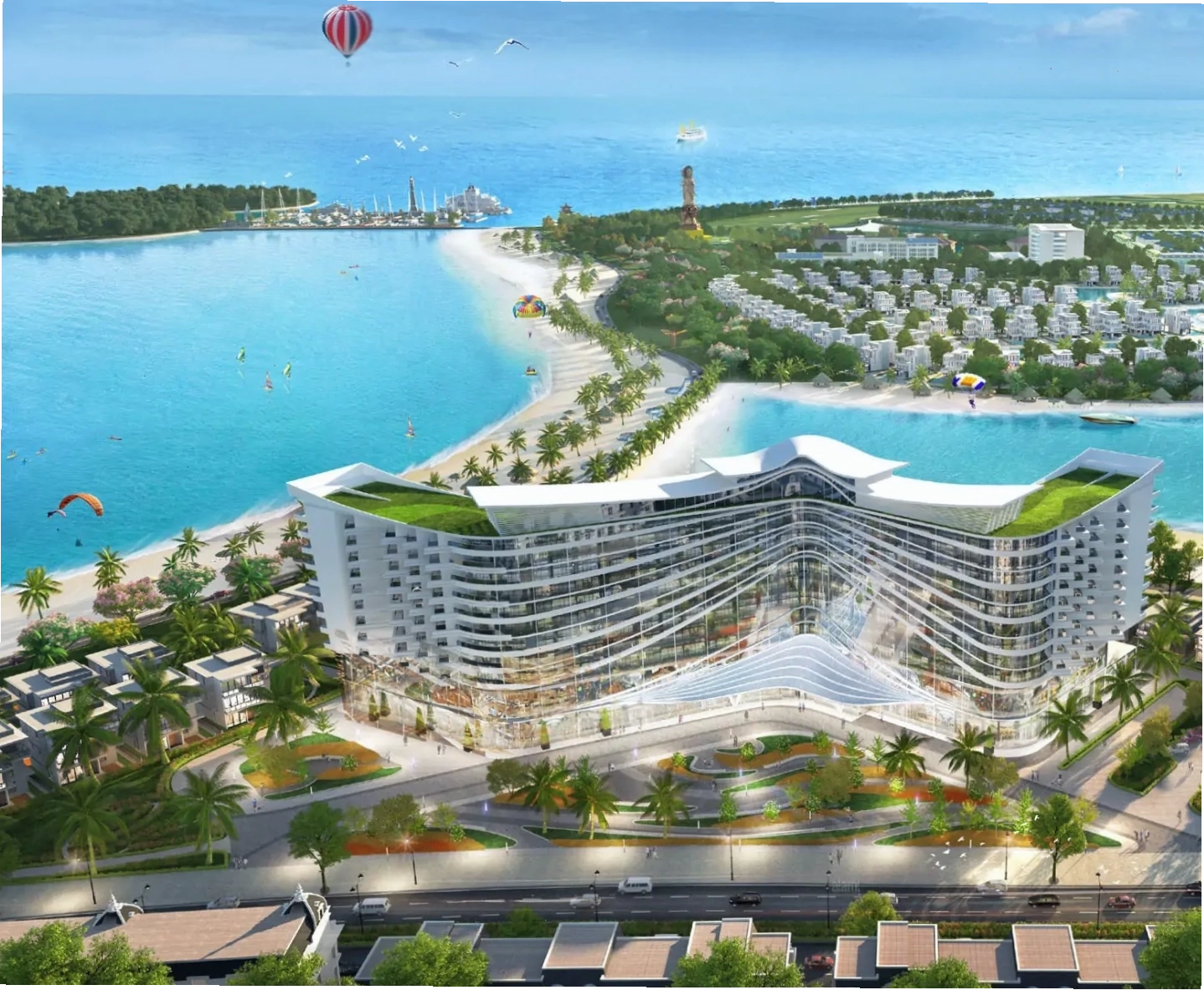 Toàn cảnh khu du lịch Đồi Rồng Dragon Ocean Đồ Sơn với Dream Dragon Resort nổi bật