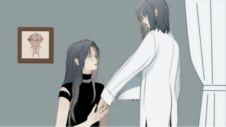 Tranh minh họa truyện tranh bách hợp yuri với hai nhân vật nữ