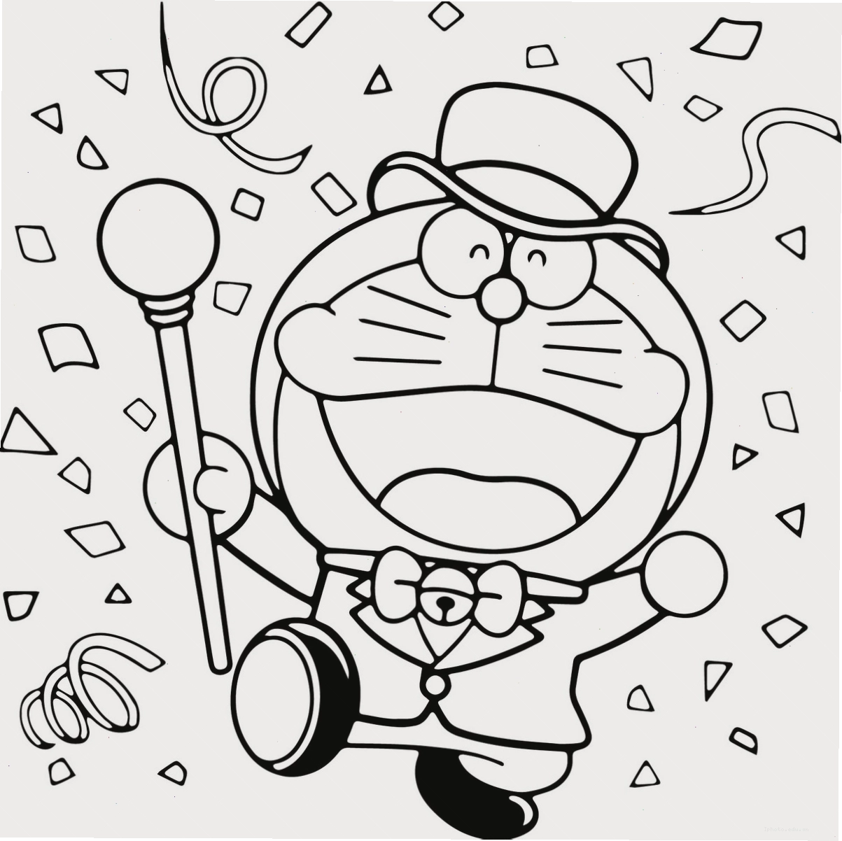 Tranh tô màu Doraemon cho bé