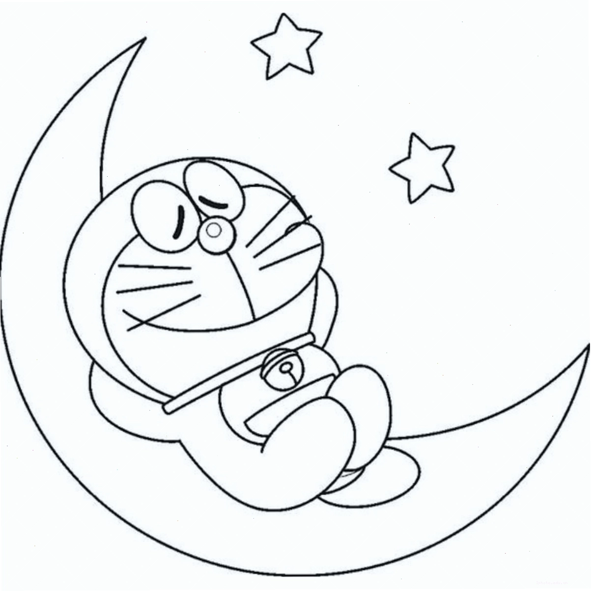 Tranh tô màu Doraemon cho bé gái
