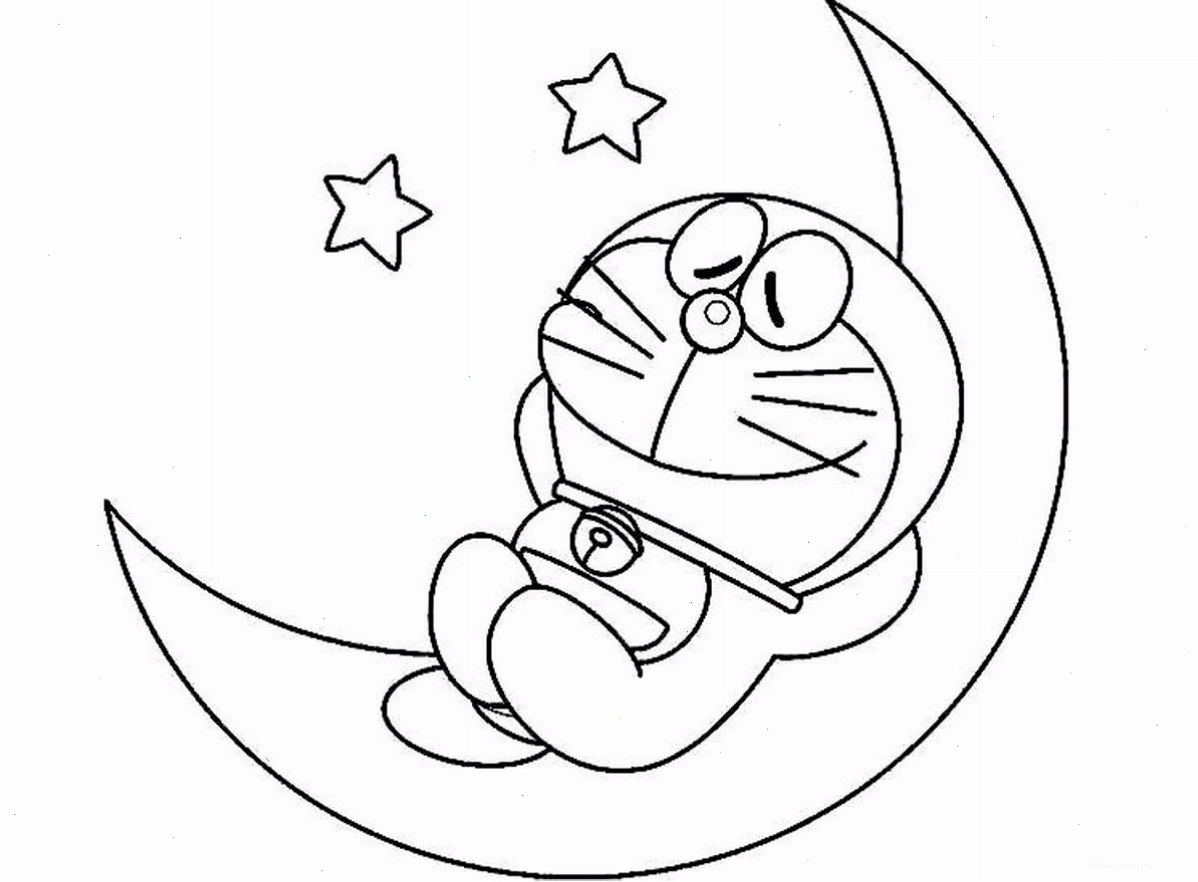 Tranh tô màu Doraemon cùng bạn bè