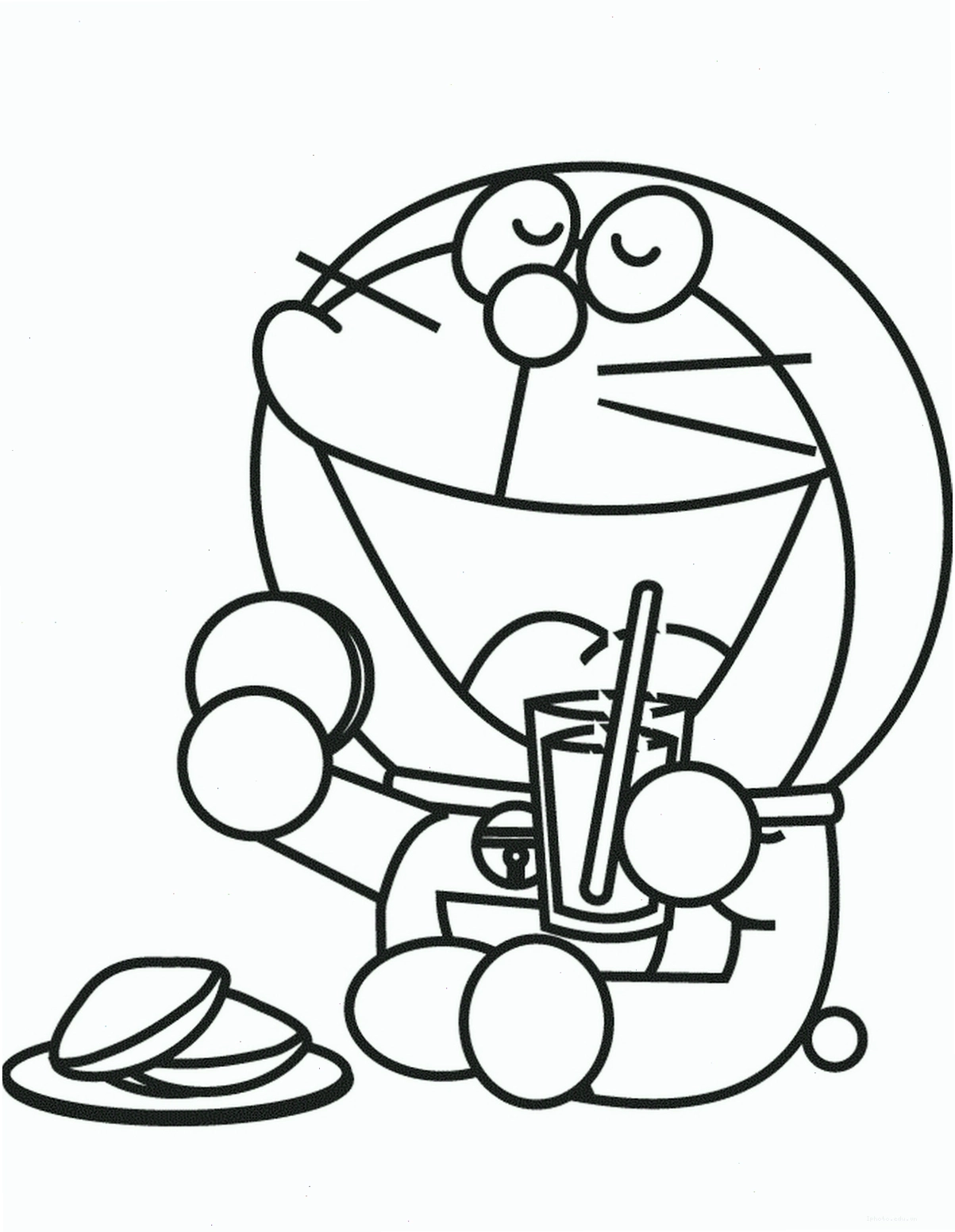 Tranh tô màu Doraemon dễ thương