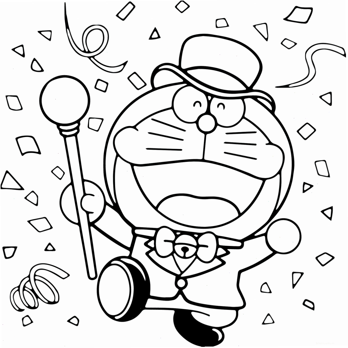 Tranh tô màu Doraemon đẹp