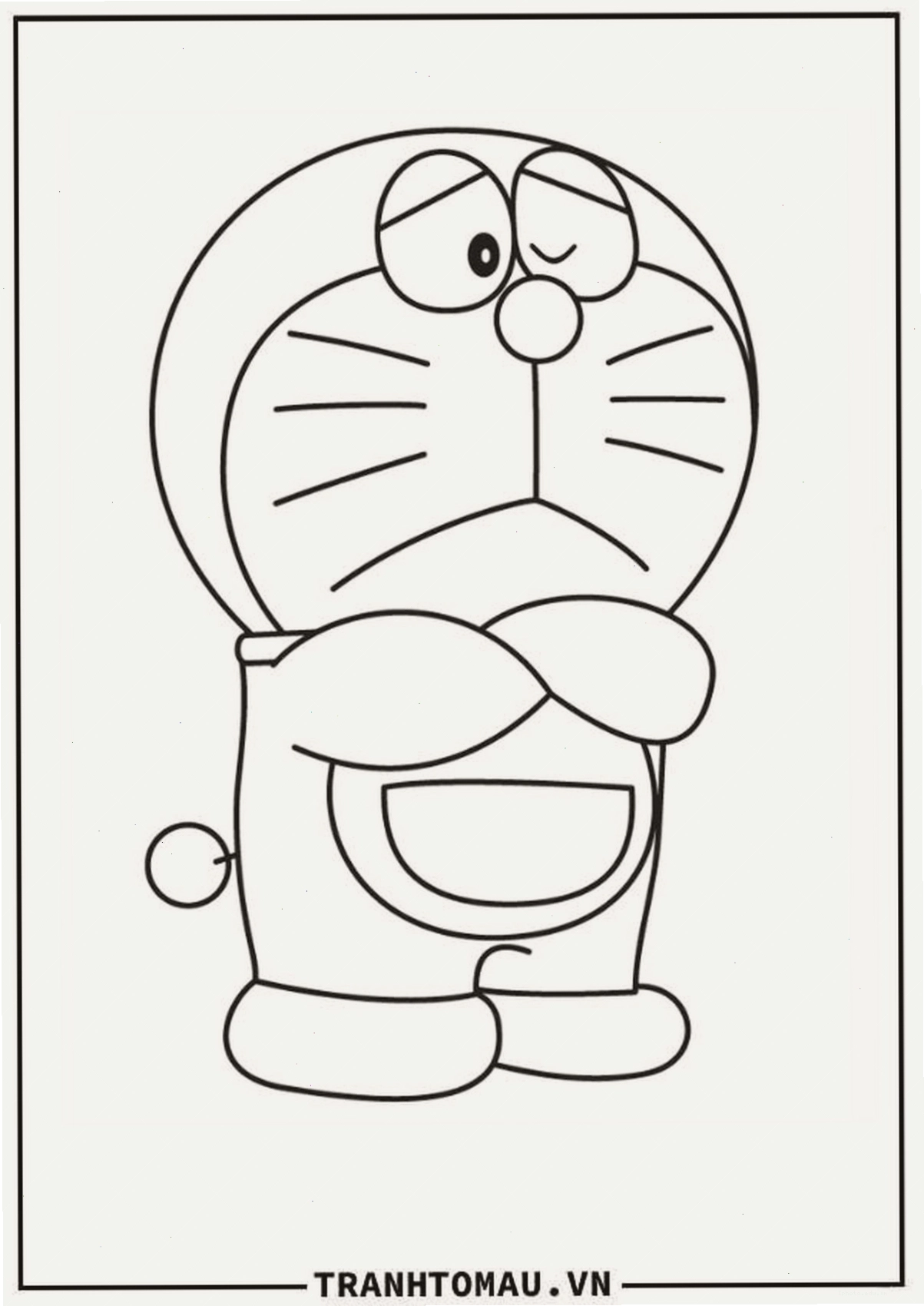 Tranh tô màu Doraemon đơn giản
