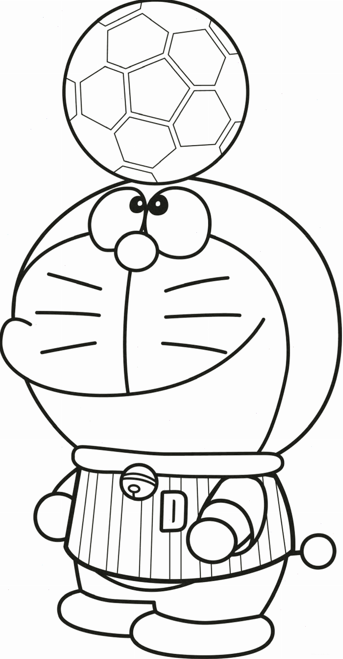 Tranh tô màu Doraemon ngộ nghĩnh