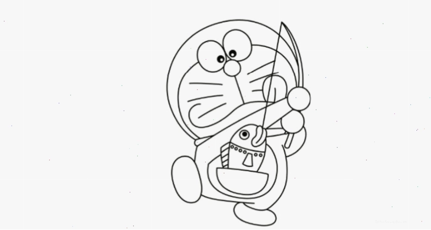 Tranh vẽ Doraemon cute đơn giản