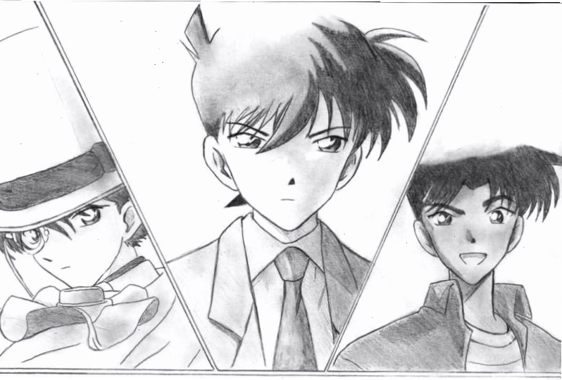 Tranh vẽ nhân vật Kudo Shinichi chất ngầu