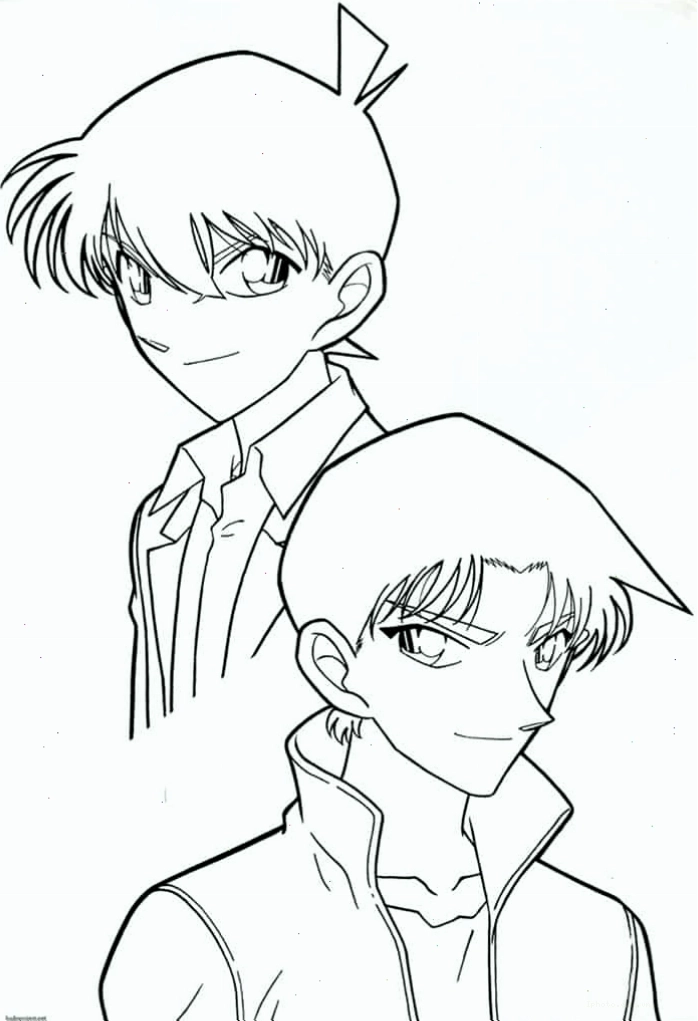Tranh vẽ nhân vật Kudo Shinichi cool ngầu