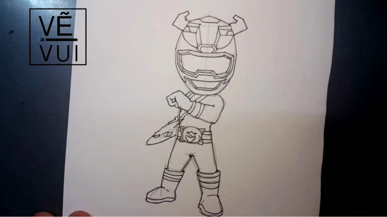 Vẽ Siêu Nhân Gao Đen chibi