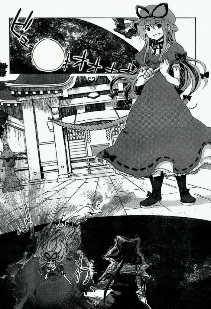 Yukari Yakumo quan sát sự cân bằng của Gensokyo