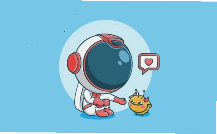 Hình chibi phi hành gia khám phá những hành tinh lạ trong vũ trụ