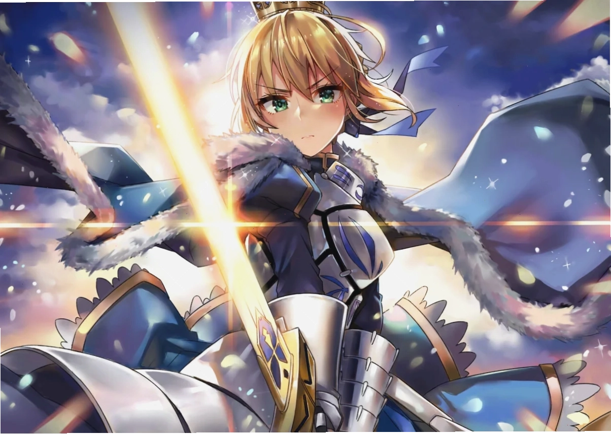 Artoria Pendragon cùng thanh kiếm Caliburn