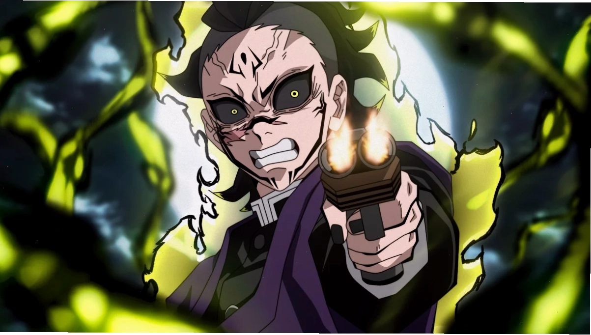 Genya Shinazugawa bên cạnh Tanjiro và Nezuko