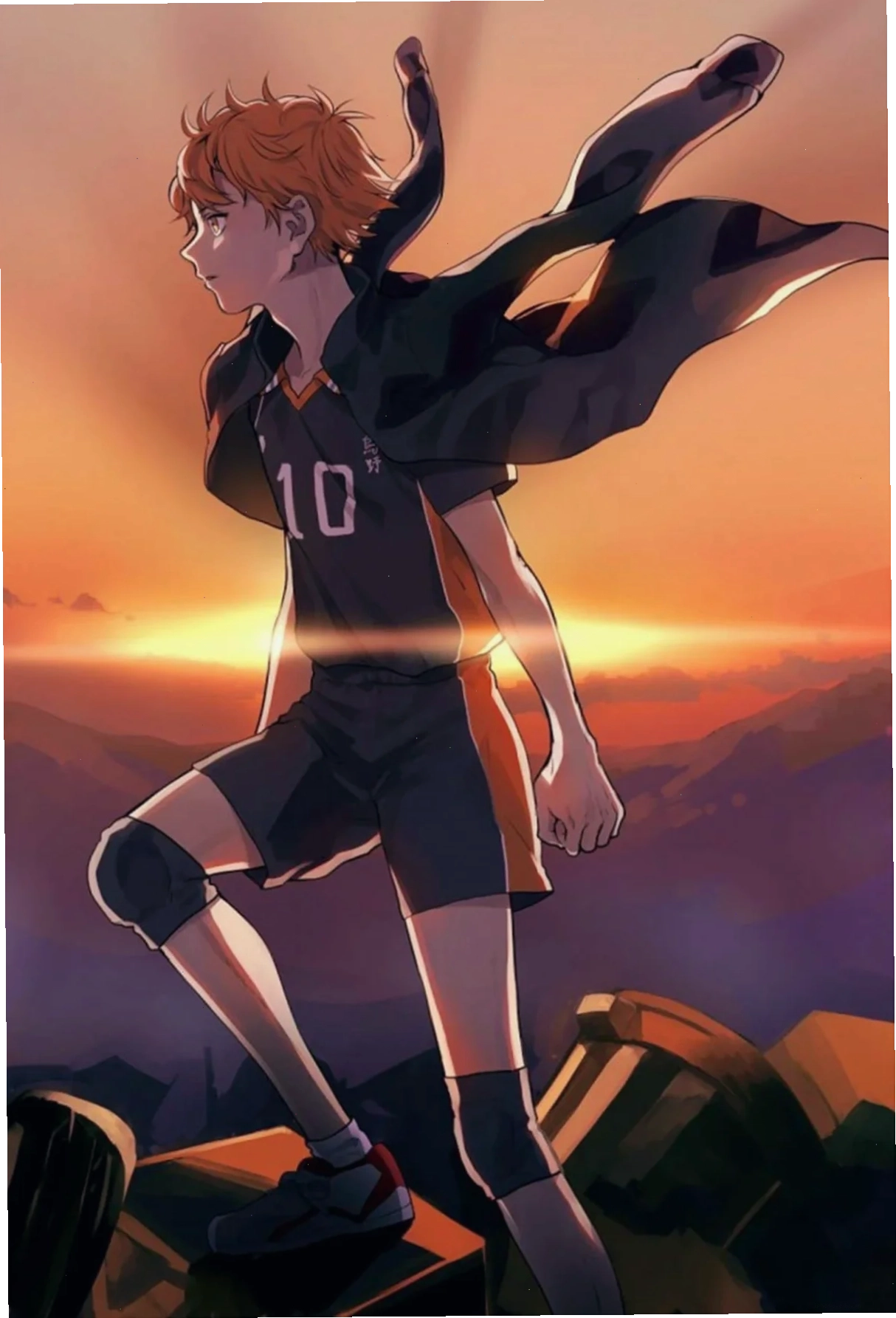 Hinata Shouyou đối đầu với Kei Tsukishima trên sân bóng chuyền