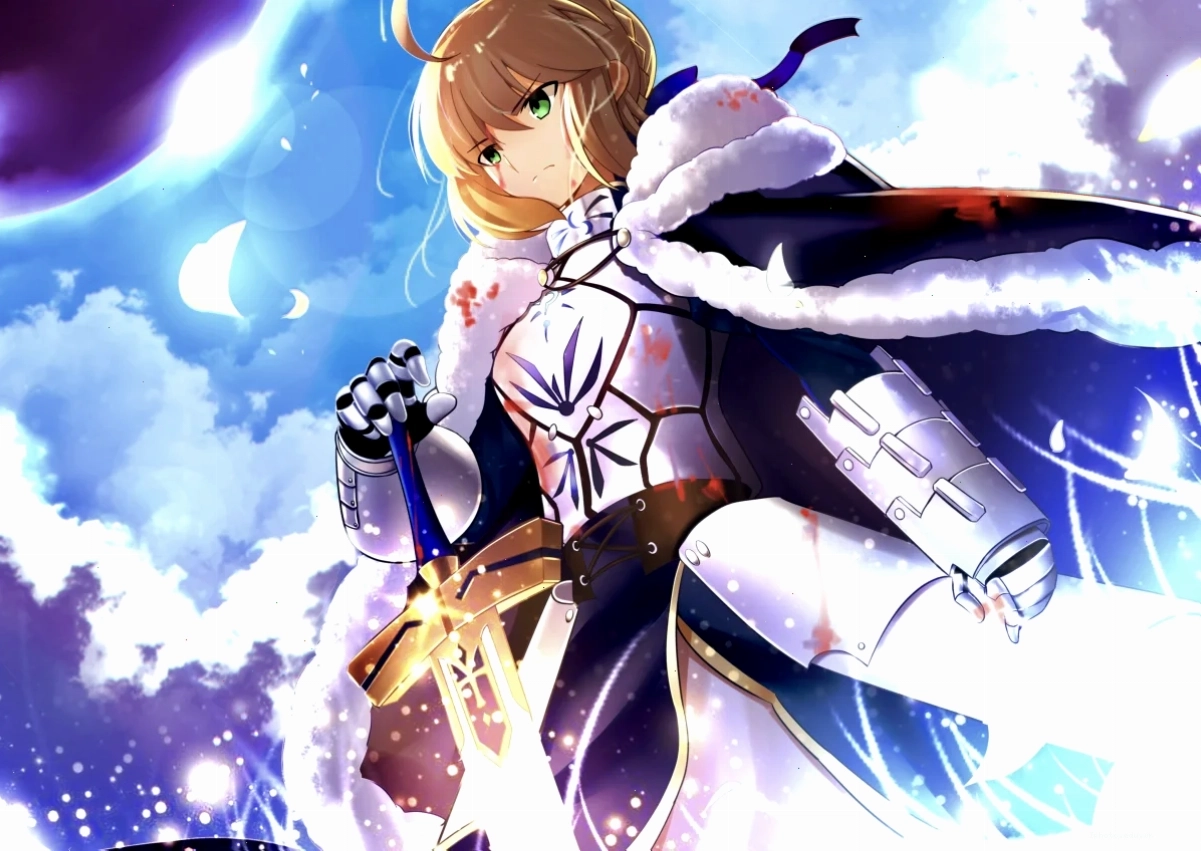 Hình ảnh Artoria Pendragon với vẻ mặt trầm tư