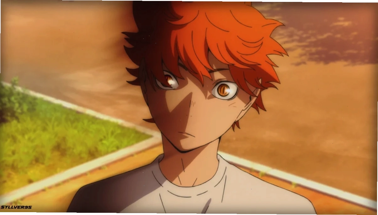 Hình ảnh chân dung Hinata Shouyou trong anime Haikyuu!!