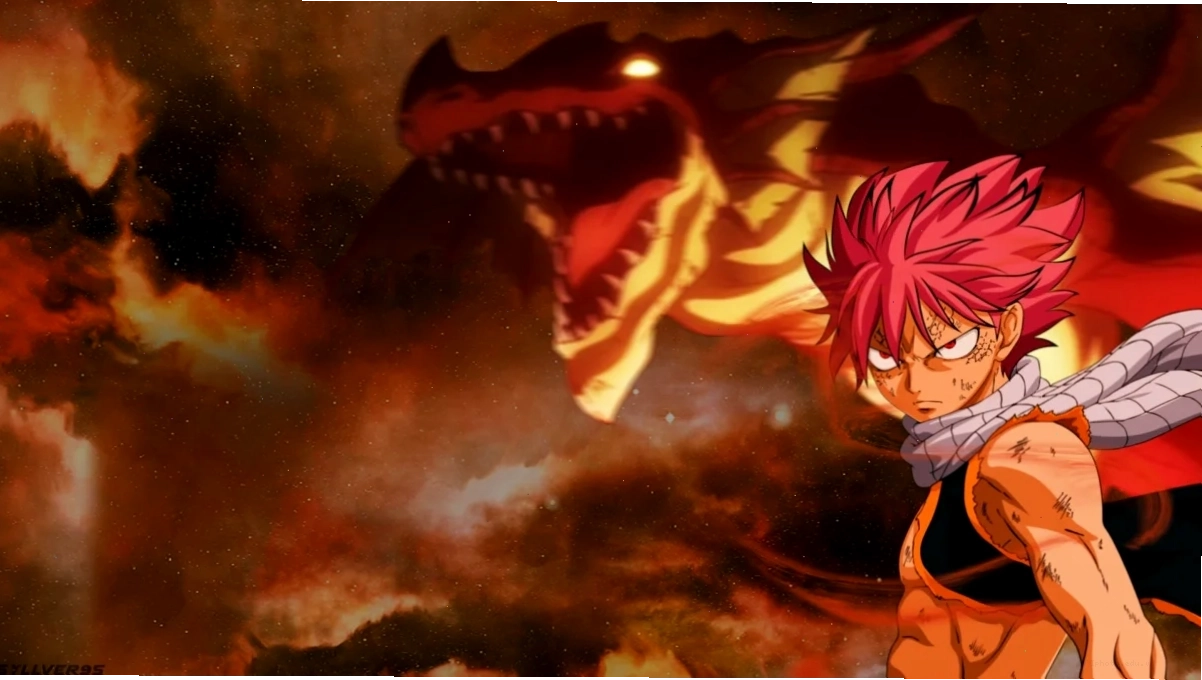 Hình xăm rồng trên cánh tay Natsu Dragneel