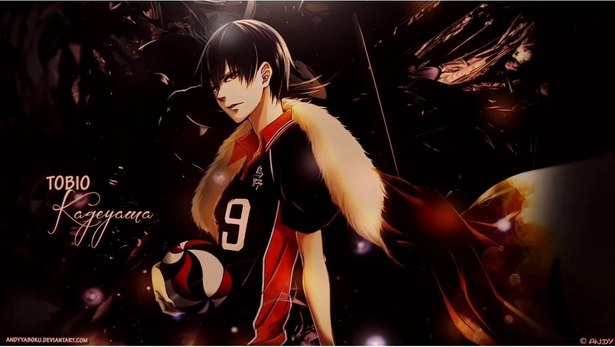 Kageyama Tobio thực hiện đường chuyền bóng trong trận đấu