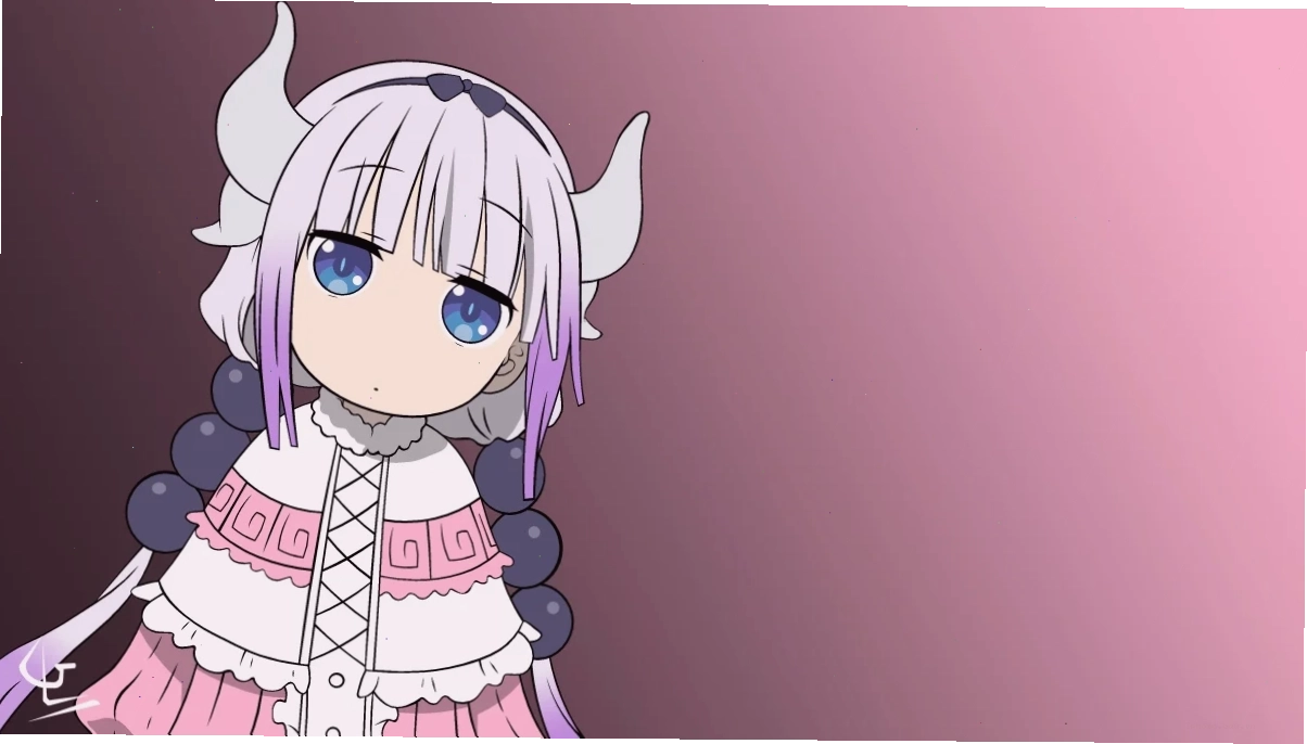 Kanna Kamui đang chăm chú chơi trò chơi