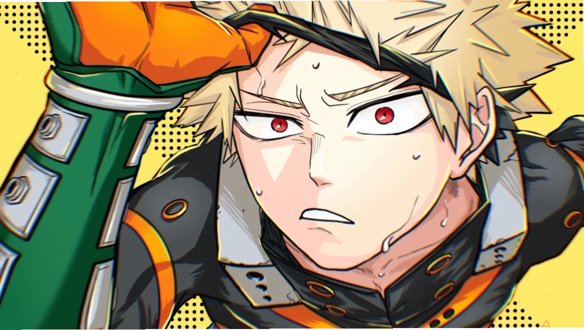 Katsuki Bakugo với ánh mắt đầy quyết tâm