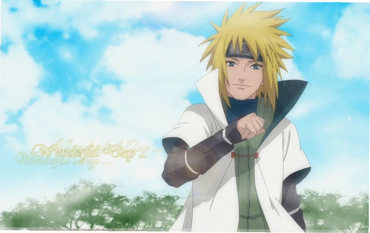 Minato Namikaze nhìn Naruto