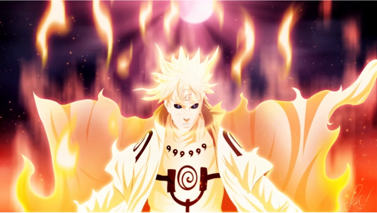 Minato Namikaze trong trang phục Hokage