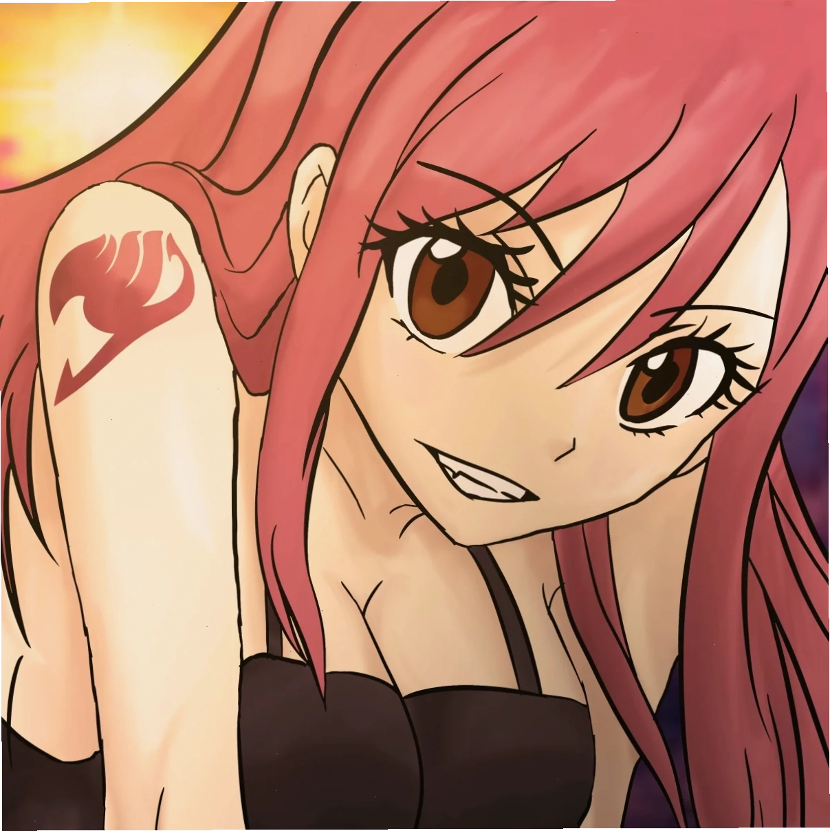 Nashi Dragneel thi triển sức mạnh Rồng Sát Long Mặt Trời