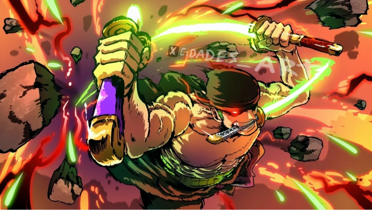Roronoa Zoro và Dracule Mihawk trong một cuộc đối đầu