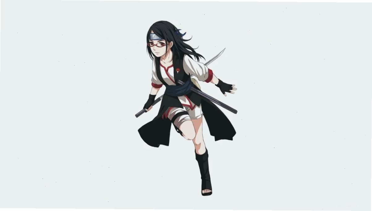 Sarada Uchiha với biểu cảm quyết tâm