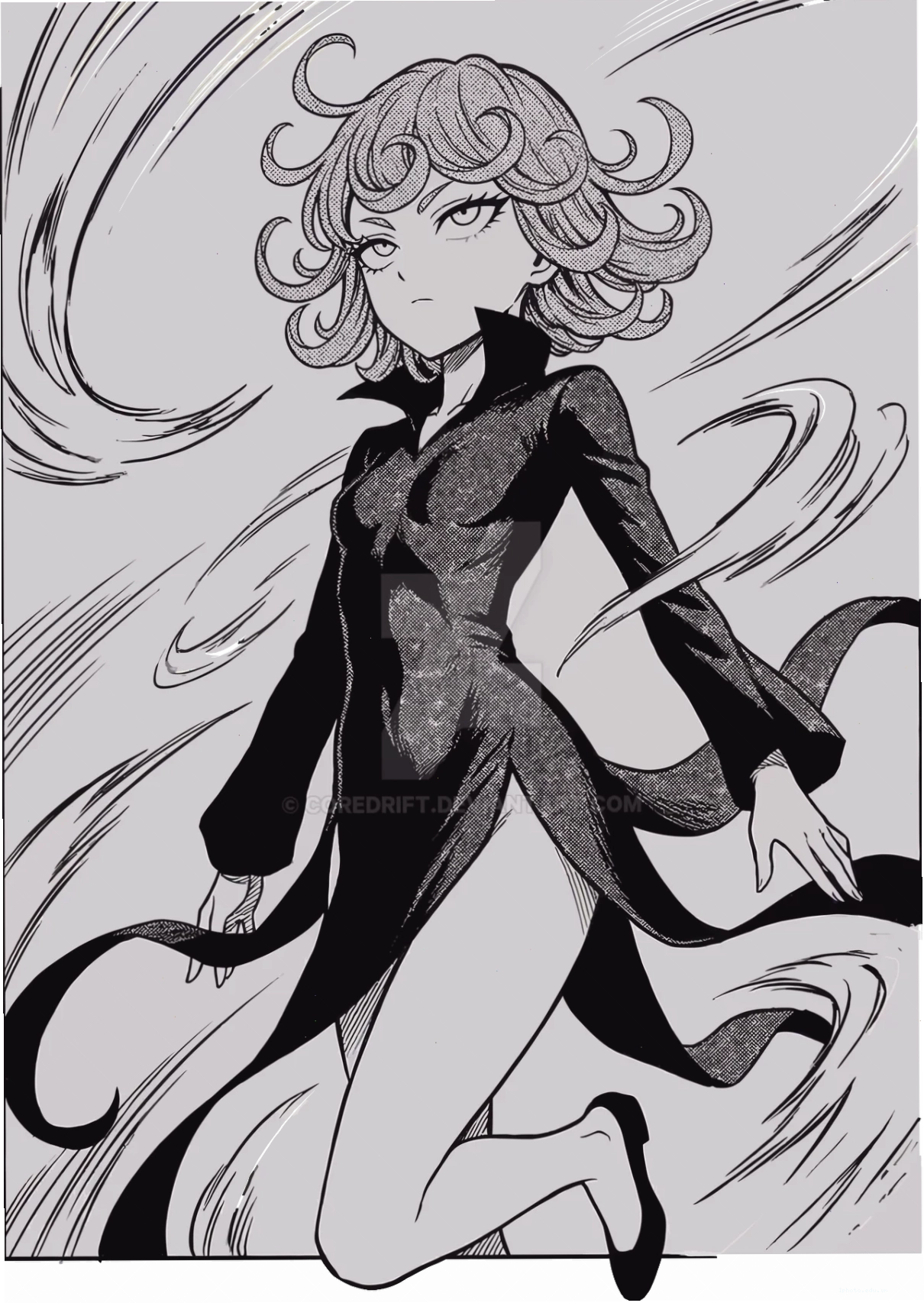 Tatsumaki và Saitama trong một cảnh phim