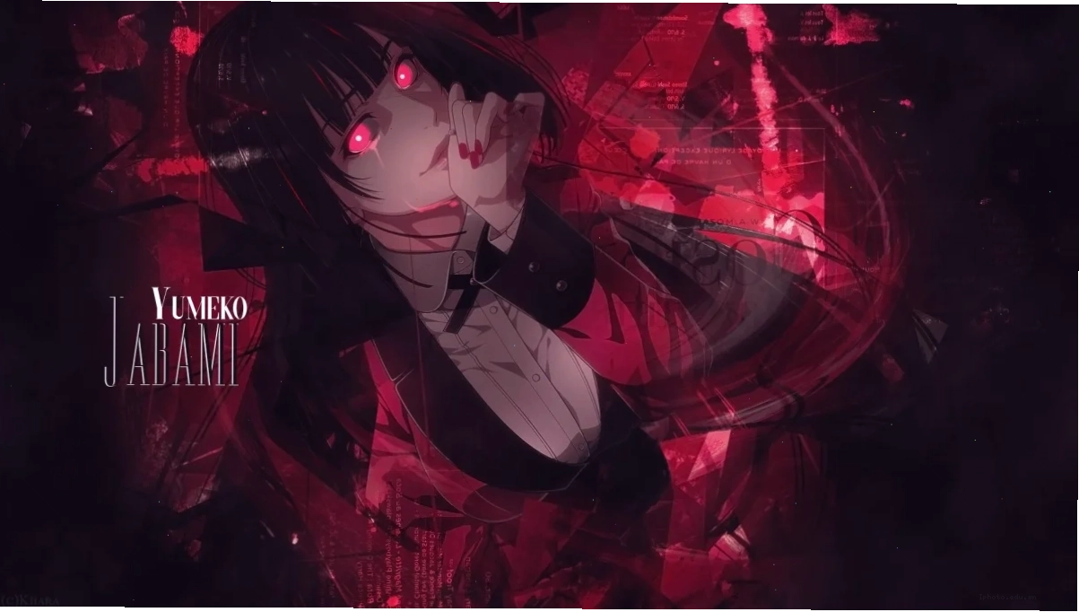 Yumeko Jabami thể hiện sự tập trung cao độ trong ván bài