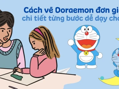 Hướng dẫn vẽ Doraemon cute đơn giản từng bước cho bé 2026